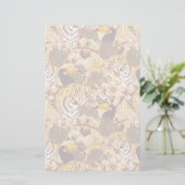Tropisches Blumenmuster mit Tiger Briefpapier (Stehend Vorderseite)