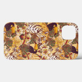 Tropisches Blumenmuster mit Tiger Case-Mate iPhone Hülle (Rückseite (Horizontal))