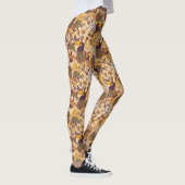 Tropisches Blumenmuster mit Tiger Leggings (Rechts)
