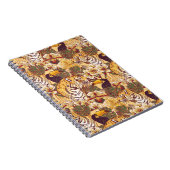 Tropisches Blumenmuster mit Tiger Notizblock (Rechte Seite)