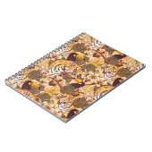 Tropisches Blumenmuster mit Tiger Notizblock (Linke Seite)