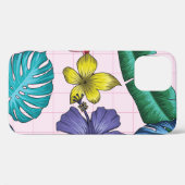 Tropisches Blumenmuster: Muster nahtloser Blätter Case-Mate iPhone Hülle (Rückseite (Horizontal))