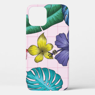 Tropisches Blumenmuster: Muster nahtloser Blätter Case-Mate iPhone Hülle