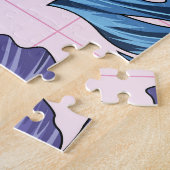 Tropisches Blumenmuster: Muster nahtloser Blätter Puzzle (Seite)