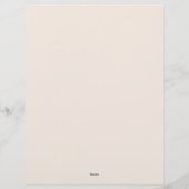 Tropisches Blumenrand-Stationery-Papier Briefbogen (Rückseite)