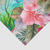 Tropisches Blumenrosa Flamingo Decoupage Seidenpapier (Detail)