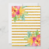 Tropisches Blumenschwimmbad Party Geburtstag Einladung (Rückseite)