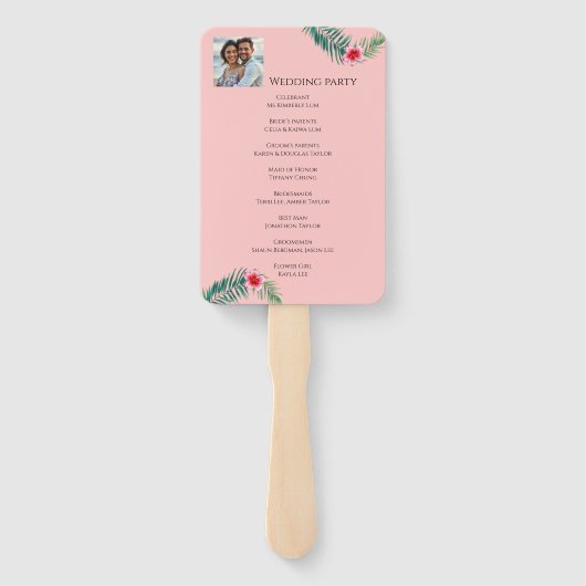 Tropisches Blumenthema Fächer (Rückseite)