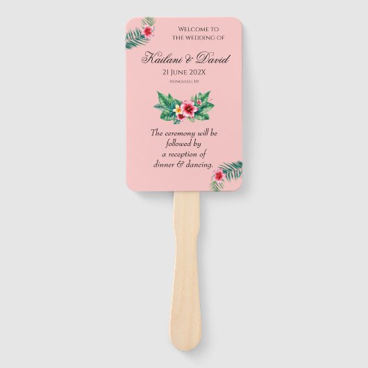 Tropisches Blumenthema Fächer (Vorderseite)