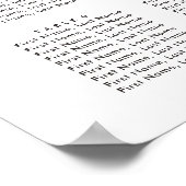 Tropisches Blumenzelt 12 Tafelsitzdiagramm Poster (Ecke)