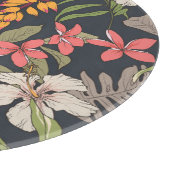 Tropisches Blut: Muster nahtloser Blume Schneidebrett (Ecke)