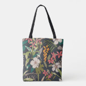 Tropisches Blut: Muster nahtloser Blume Tasche (Rückseite)