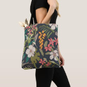 Tropisches Blut: Muster nahtloser Blume Tasche (Von Nahem)