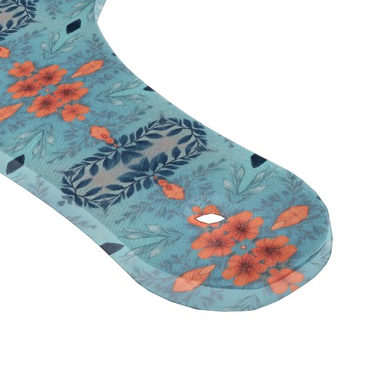 Tropisches Blütenband - orangefarbene Blüte Schneidebrett (Ecke)