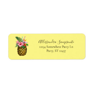 Tropisches Blütengelb und Ananas Gelb 2 Rückgabeka