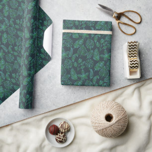Tropisches botanisches Blätter Geschenkpapier