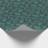 Tropisches botanisches Blätter Geschenkpapier (Ecke)