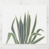 tropisches botanisches Blattwerk Alkoholflaschenetikett (Einzelnes Label)