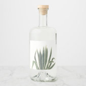 tropisches botanisches Blattwerk Alkoholflaschenetikett (Vorderseite)