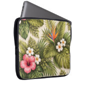 Tropisches Botanisches Blumenmuster Laptopschutzhülle (Vorne Rechts)