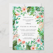 Tropisches botanisches Engagement Einladung (Vorderseite)