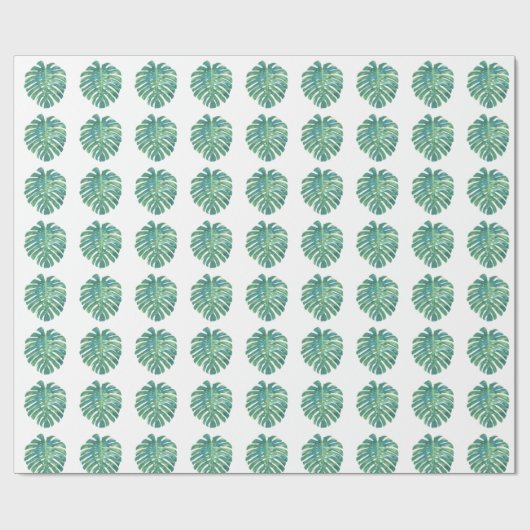 Tropisches botanisches Leaf Geschenkpapier (Flach)