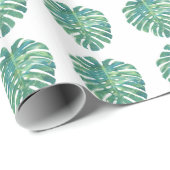 Tropisches botanisches Leaf Geschenkpapier (Rolleneckpunkt)