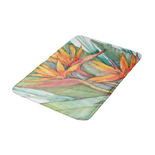 Tropisches botanisches Paradies II Badematte (Schrägansicht)
