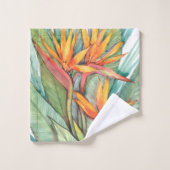 Tropisches botanisches Paradies II Badhandtuch Set (Waschlappen)