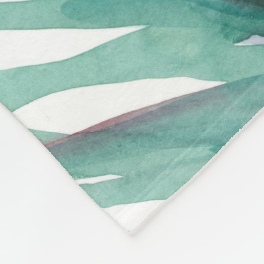 Tropisches botanisches Paradies II Fleecedecke (Ecke)