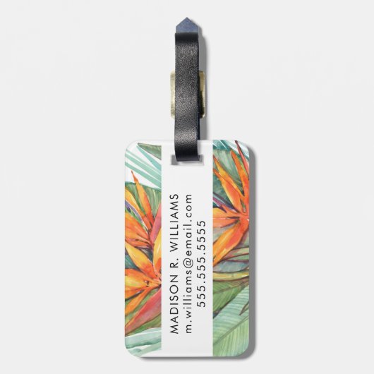 Tropisches botanisches Paradies II Gepäckanhänger (Rückseite vertikal)