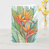 Tropisches botanisches Paradies II Karte (Gelbe Blume)