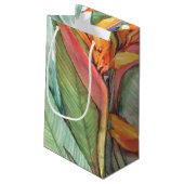Tropisches botanisches Paradies II Kleine Geschenktüte (Rückseite Schrägansicht)