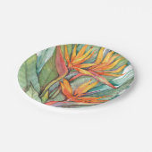 Tropisches botanisches Paradies II Pappteller (Schrägansicht)