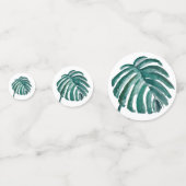 Tropisches botanisches Party Confetti Konfetti (Rückseiten)