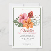 Tropisches botanisches Personalisiertes Party Einladung (Vorderseite)
