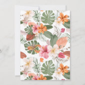 Tropisches botanisches Personalisiertes Party Einladung (Rückseite)