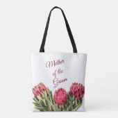 Tropisches botanisches Pink Protea Blume Grün Verl Tasche (Rückseite)