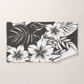Tropisches botanisches Schwarz und Weiß Badhandtuch Set (Handtuch)