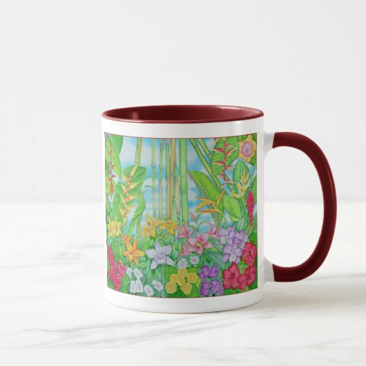 Tropisches botanisches tasse (Rechts)