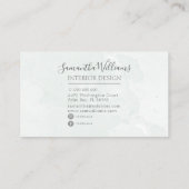 Tropisches botanisches Wasserbad Monstera Visitenkarte (Rückseite)