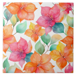 Tropisches Bougainvillea-Muster nahtlos Fliese