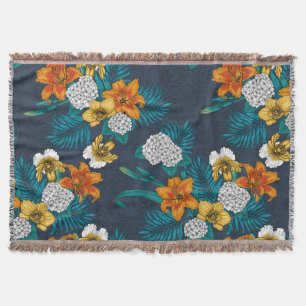 Tropisches Bouquet auf Blau Decke