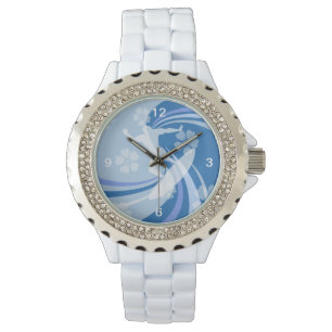 Tropisches Brandungs-Blau Armbanduhr