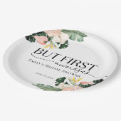 Tropisches Brautparty, aber erstes Mimosas Pappteller (Schrägansicht)