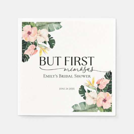 Tropisches Brautparty, aber erstes Mimosas Serviette (Vorderseite)