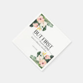 Tropisches Brautparty, aber erstes Mimosas Serviette (Ecke)