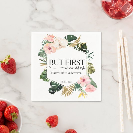 Tropisches Brautparty, aber erstes Mimosas Serviette (Beispiel)