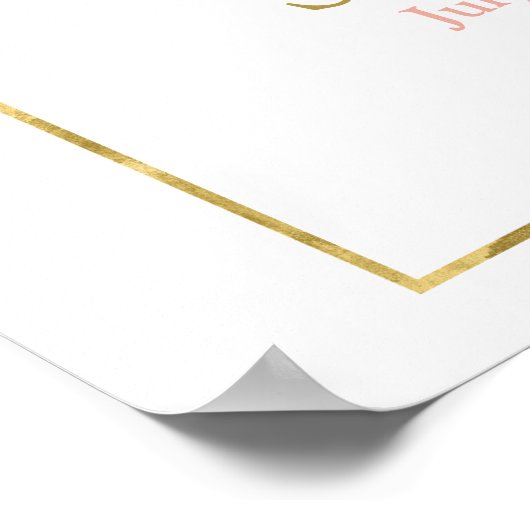 Tropisches Brautparty Begrüßungszeichen Poster (Ecke)