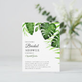 Tropisches Brautparty Botanische Vegetation Postkarte (Stehend Vorderseite)